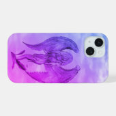 Angel im Tattoo Style iPhone 15 Hülle (Rückseite (Horizontal))