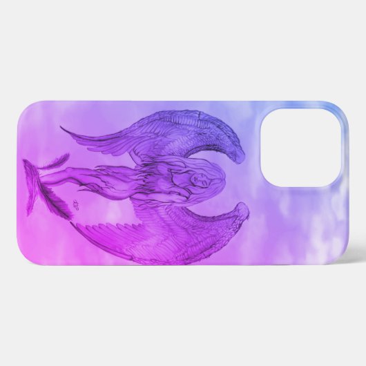 Angel im Tattoo Style iPhone Hülle (Rückseite (Horizontal))