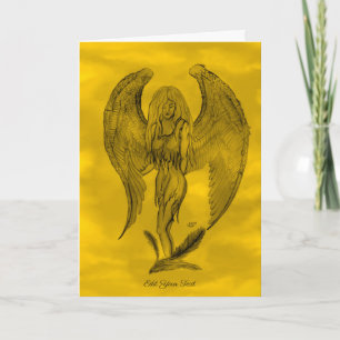 Angel im Tattoo Style Karte