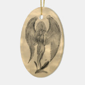 Angel im Tattoo Style Keramik Ornament (Links)