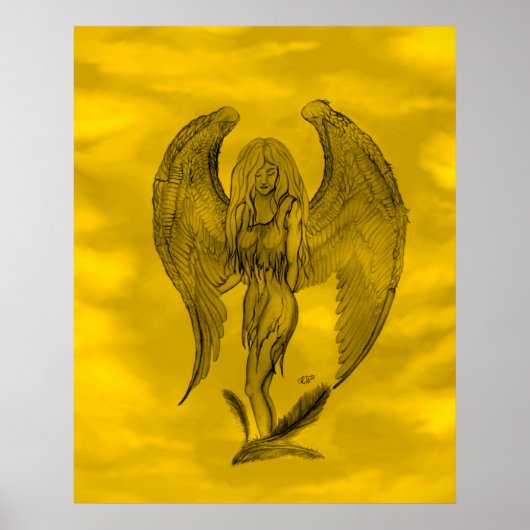Angel im Tattoo Style Poster (Vorne)