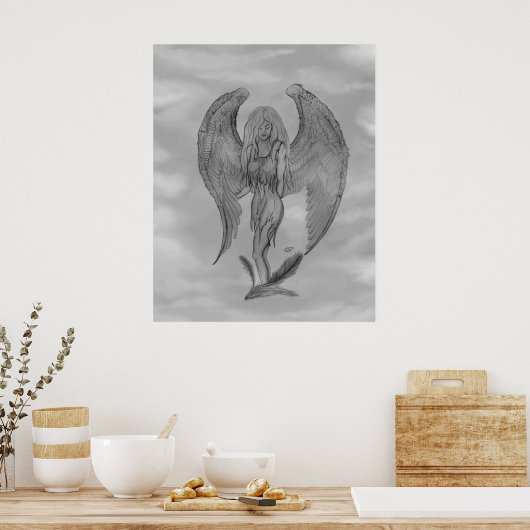 Angel im Tattoo Style Poster (Küche)