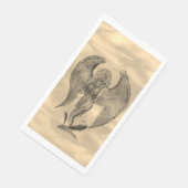 Angel im Tattoo Style Serviette (Ecke)