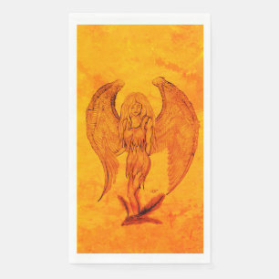 Angel im Tattoo Style Serviette