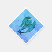Angel im Tattoo Style Serviette (Ecke)