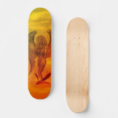 Angel im Tattoo Style Skateboard (Vorderseite)
