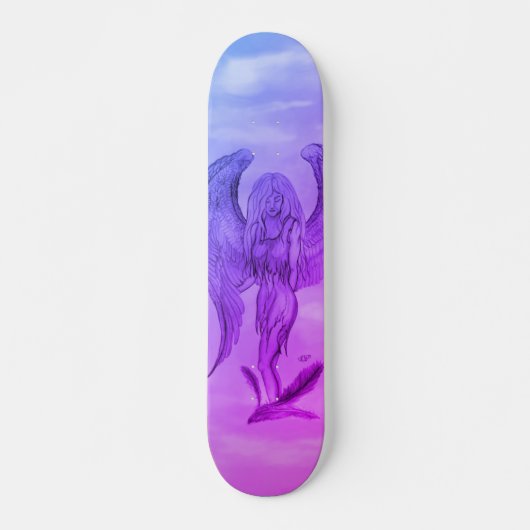 Angel im Tattoo Style Skateboard (Vorne)