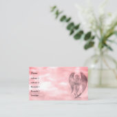 Angel im Tattoo Style Visitenkarte (Stehend Vorderseite)