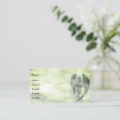 Angel im Tattoo Style Visitenkarte (Stehend Vorderseite)