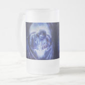Angel in blau mattglas bierglas (Vorderseite Links)