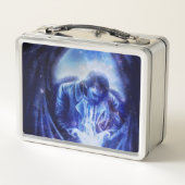 Angel in Blau Metall Lunch Box (Rückseite)