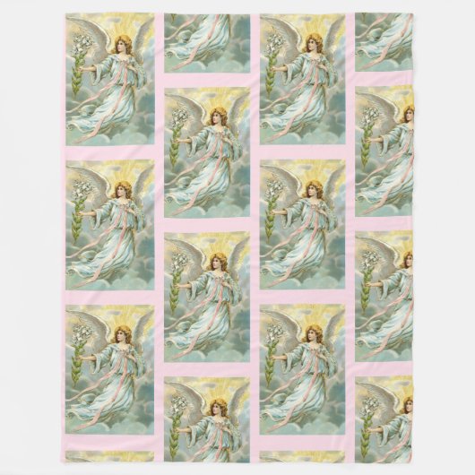 Angel in blauem Fleece Blanket (Vorderseite)