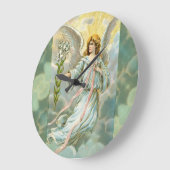 Angel In Blue Große Wanduhr (Winkel)