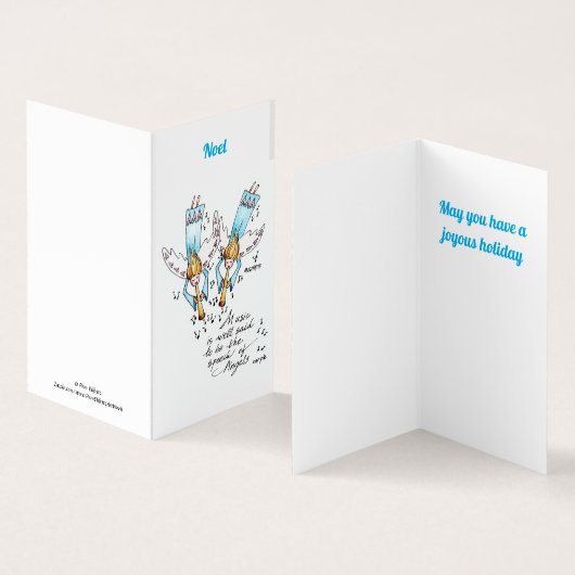 Angel in Blue Playing Music für unsere Soule (Innenseite und Außenseite)