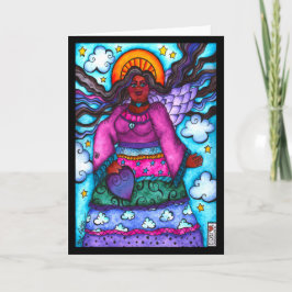 Angel in Calico Dress Card Karte