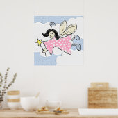Angel in den Wolken 3 Dimensionen Poster (Küche)