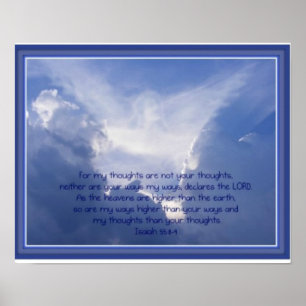 Angel in den Wolken, Ermutigung, Schrift Poster