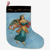 Angel in den Wolken Großer Weihnachtsstrumpf (Vorderseite)