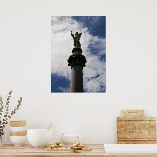 Angel in den Wolken Poster (Küche)