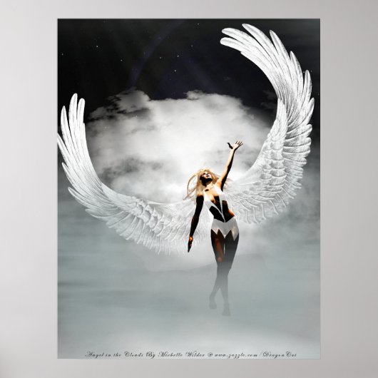 Angel in den Wolken von Michelle Wilder Poster (Vorne)