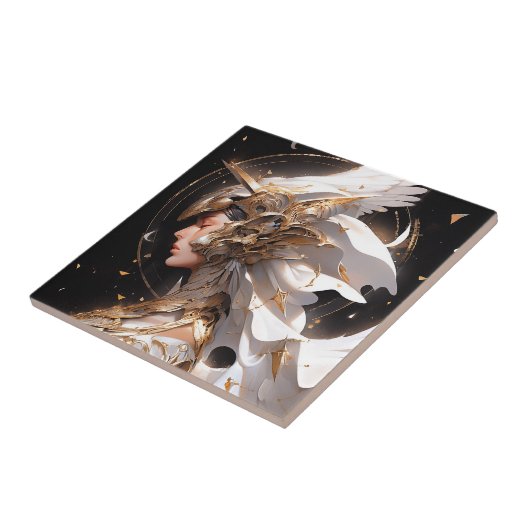 Angel in der Fantasiekunst der Weißen Rüstung Fliese (Seite)