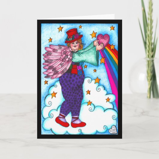 Angel in der Wolkenkarte Karte (Vorderseite)