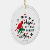 Angel in Erinnerung an die Mama im Himmel Keramik Ornament (Rechts)