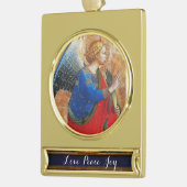 ANGEL IN GOLD ROT UND BLAU Banner-Ornament GOLD (Links)
