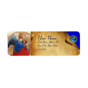ANGEL IN GOLD ROT UND BLAU MONOGRAM