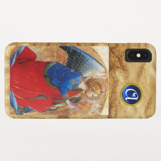 ANGEL IN GOLD ROT UND BLAU MONOGRAM Case-Mate iPhone HÜLLE (Rückseite (Horizontal))
