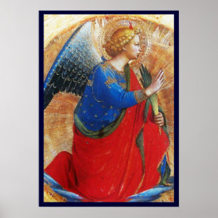 ANGEL IN GOLD ROT UND BLAU POSTER
