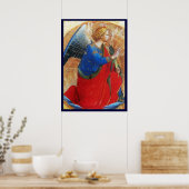 ANGEL IN GOLD ROT UND BLAU POSTER (Küche)