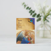 ANGEL IN GOLD ROT UND BLAU VISITENKARTE (Stehend Vorderseite)