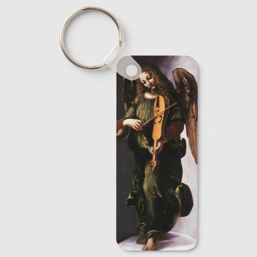 Angel in Green with a Vielle by Leonardo da Vinci Schlüsselanhänger (Vorderseite)