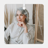 Angel in Heaven Mum Gedächtnis Foto Metal Ornament (Rückseite)