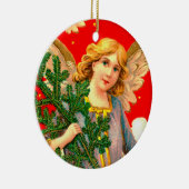 Angel in Lavender Carried Xmas Tree Keramik Ornament (Rechts)