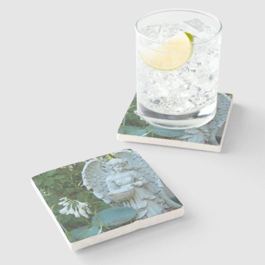 Angel in Springtime - Martha's Vineyard Steinuntersetzer (Seitenansicht)