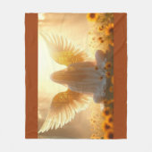 Angel in the sunflowers at sunset fleecedecke (Vorderseite)