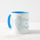 Angel in verschleierter Angel Wings Tasse (Vorderseite Links)