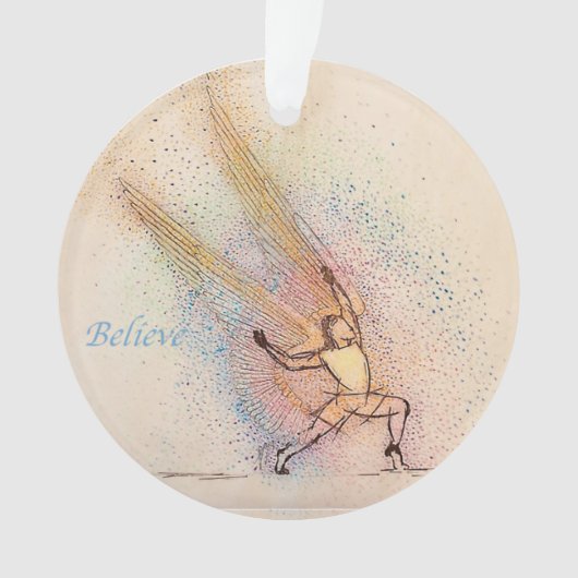 Angel Inspiration - runder Acrylbau Ornament (Vorderseite)