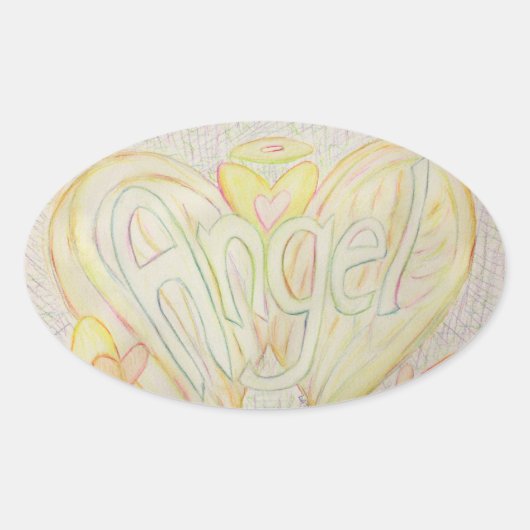 Angel Inspirational Word Art Sticker Decals (Vorderseite)
