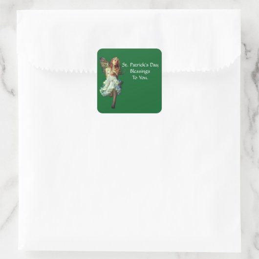 Angel  Irish Blessings Square Sticker (Tasche)