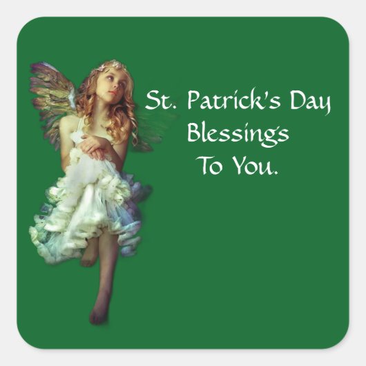 Angel Irish Blessings Square Sticker (Vorderseite)