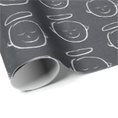 Angel - Jesus - Christlicher Weihnachtskalon Geschenkpapier (Rolleneckpunkt)