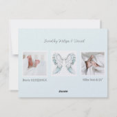 Angel-Jungen-Geburtsankündigung Feiertagskarte (Rückseite)