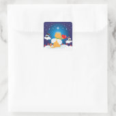 Angel-Kätzchen - Mit Liebe aus dem Himmel Quadratischer Aufkleber (Tasche)