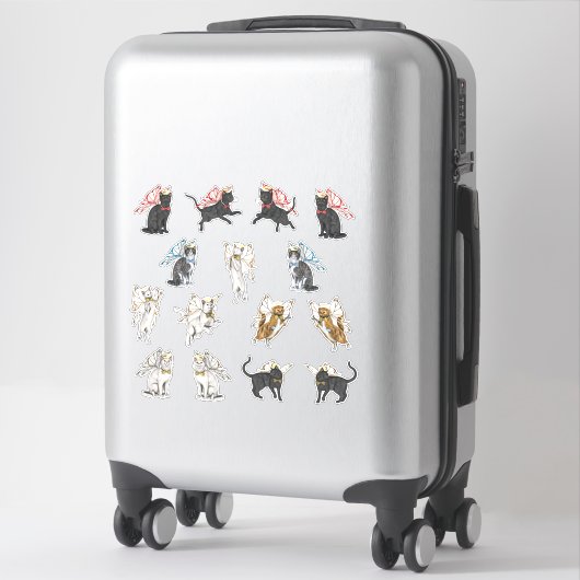 Angel-Kätzchen mit Wings Aufkleber (Koffer)