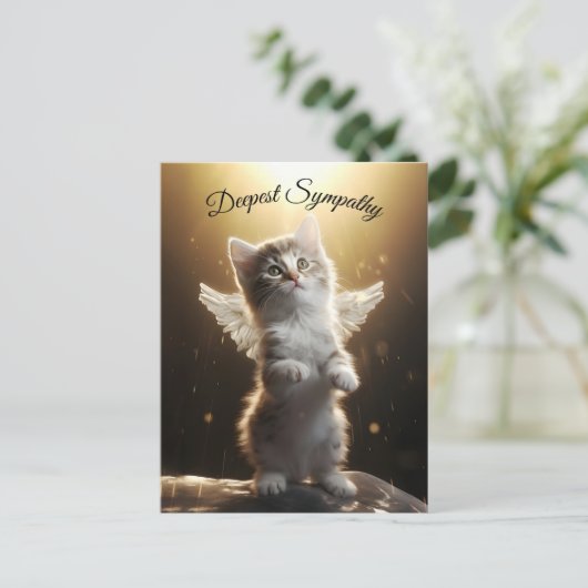 Angel Kitten Postkarte (Stehend Vorderseite)