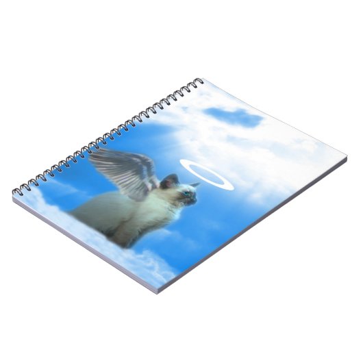 Angel Kitty Cat Siamese Kitten Notizblock (Linke Seite)