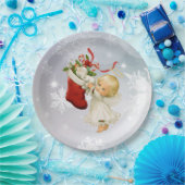 Angel & Kitty Cat Weihnachten Niedliche Paper Tell Pappteller (Party)